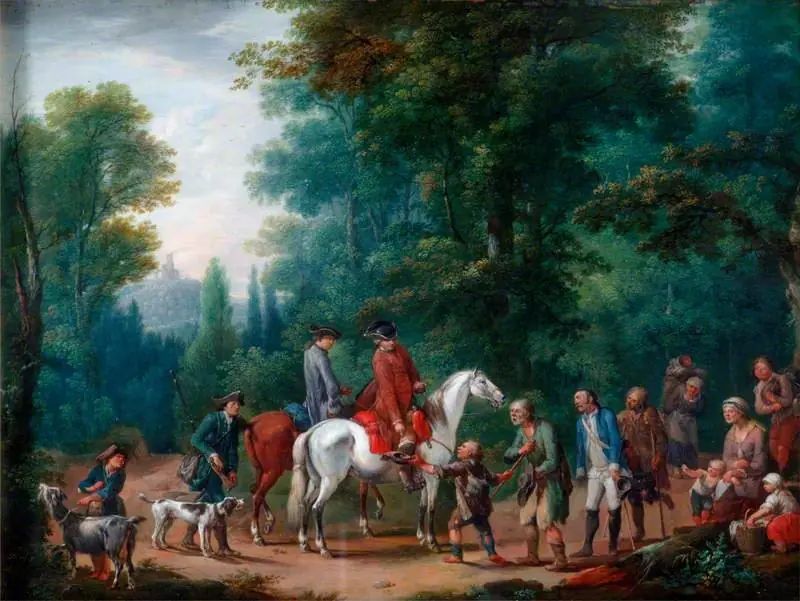 Landscape with Huntsmen and Beggars
