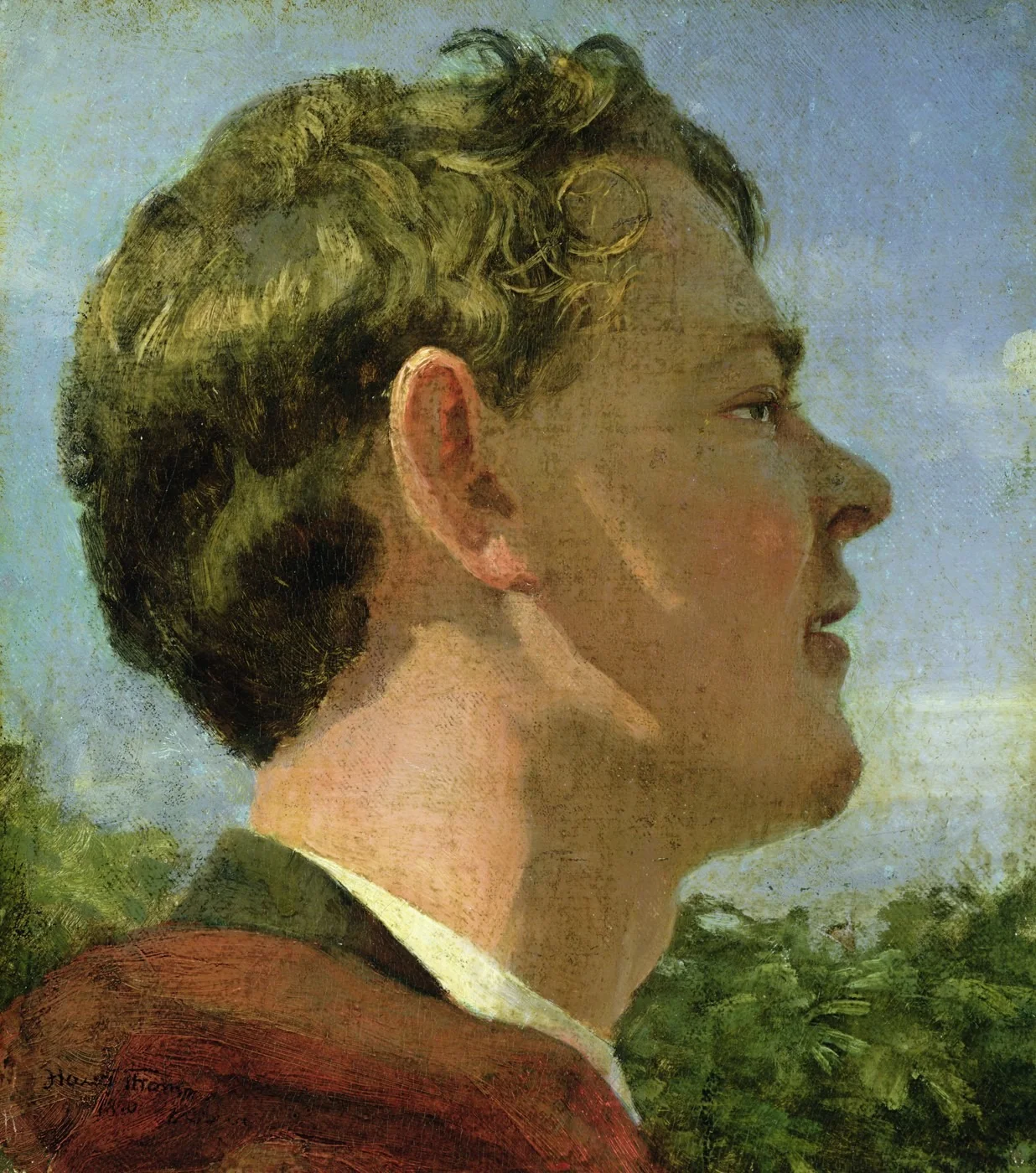 The Artist's Cousin, by Hans Thoma, oil, 1860