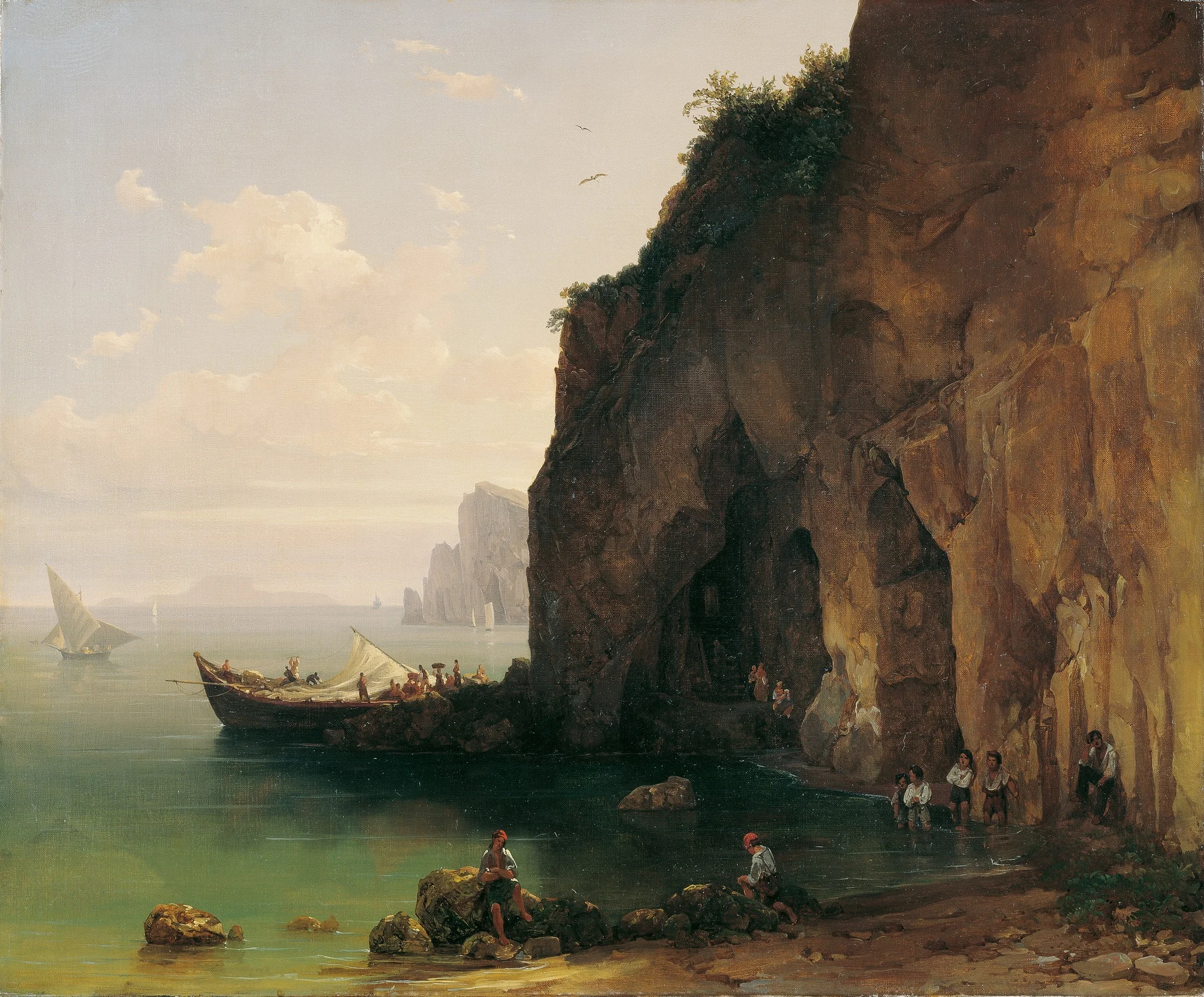 Küste von Sorrent, by Thomas Ender, oil, 1829