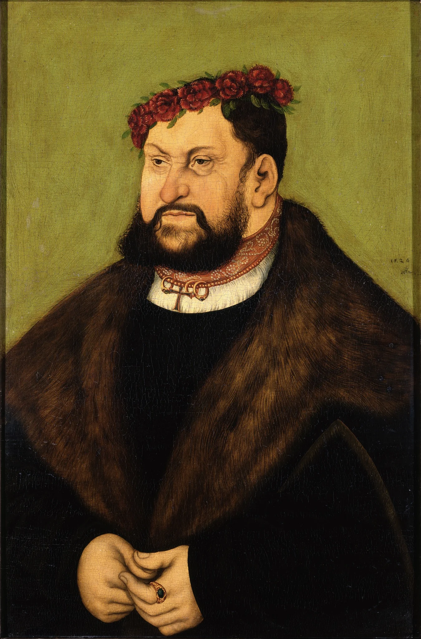 Johann the Steadfast, Elector of Saxony, by Lucas Cranach the Elder, paint, 1526