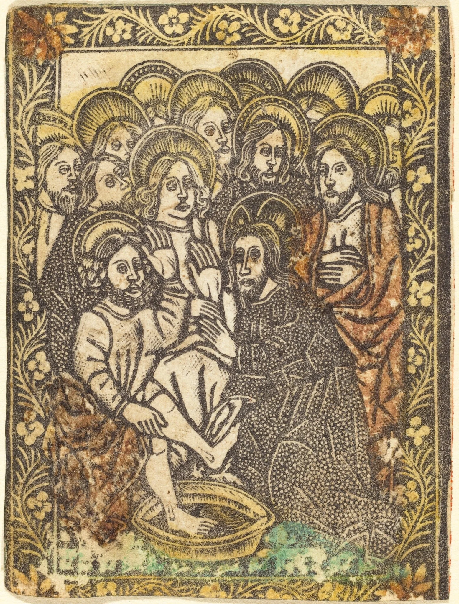 Christ Washing the Feet of the Apostles, by German 15th Century, paint, 1470