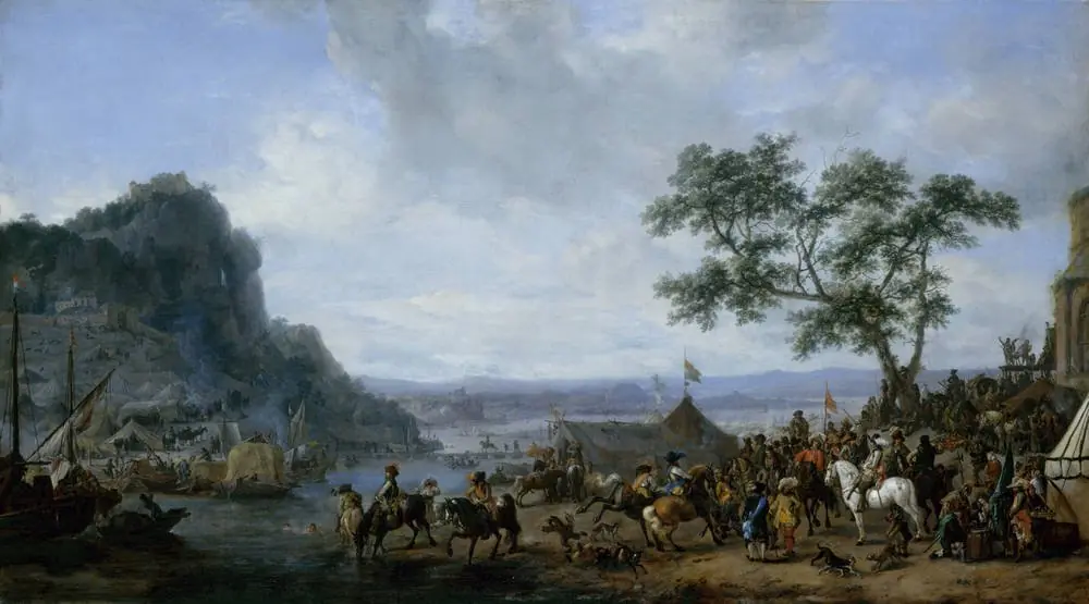 Army Camp by a River