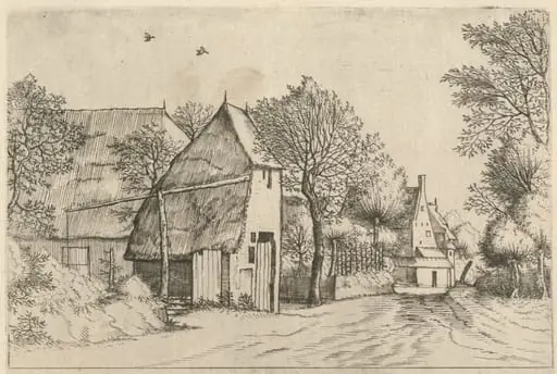 Village Road with Draw Well
