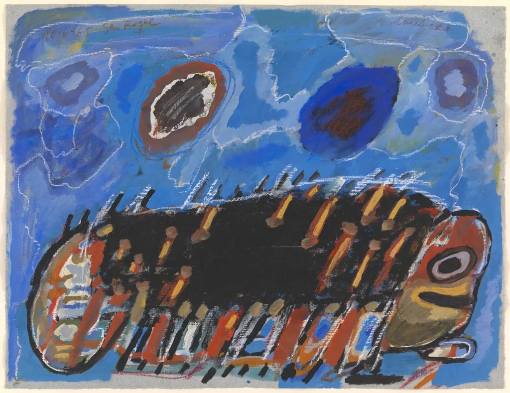 Untitled, by Lucebert, gouache, 1965