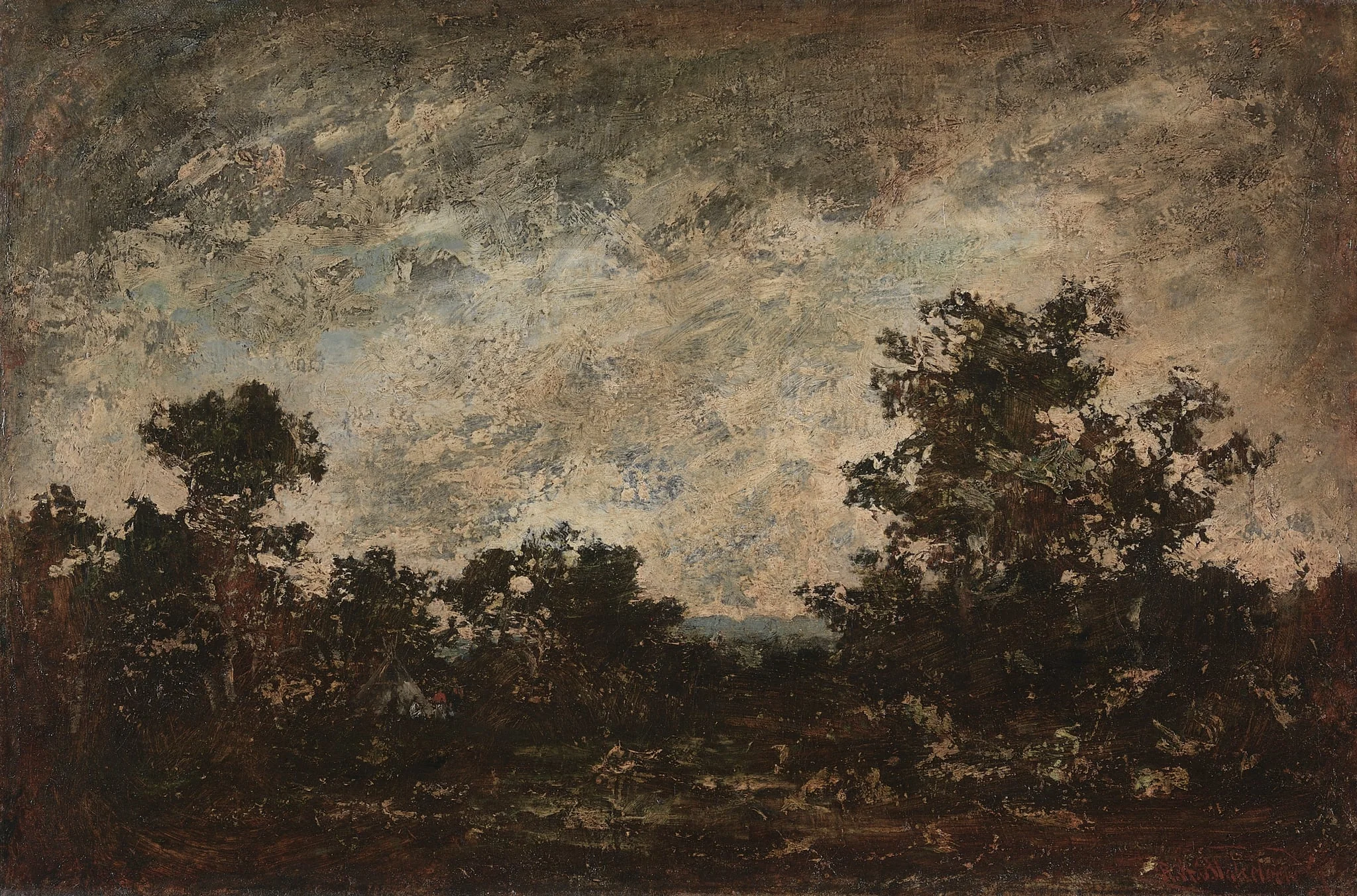 Indian Camp, by Ralph Albert Blakelock, unspecified, 1890