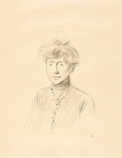 Etude de femme, en buste de face (Study of a Woman, Half-Length Facing Front)