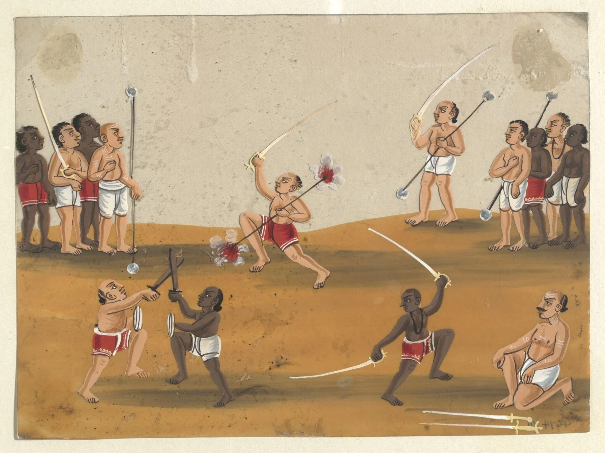 One of eleven paintings depicting schools., by Unknown, paint, 1860