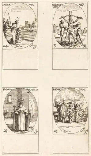 St. Aurea; St. Bartholomew; St. Louis; St. Genesius