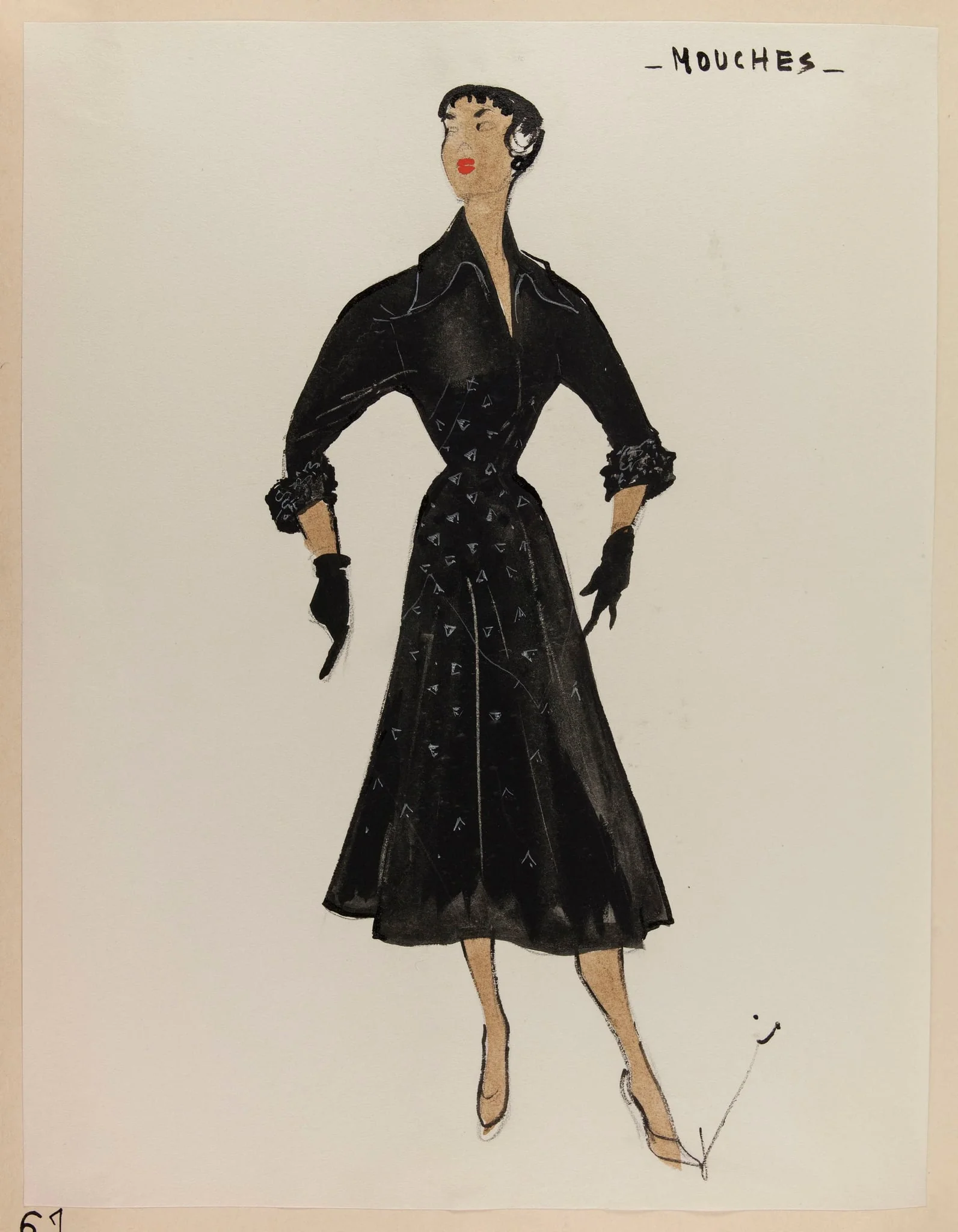 Mouches, by Carven, 1952