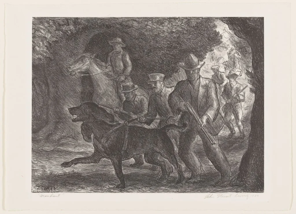 Untitled, by John Steuart Curry, ink, 1934