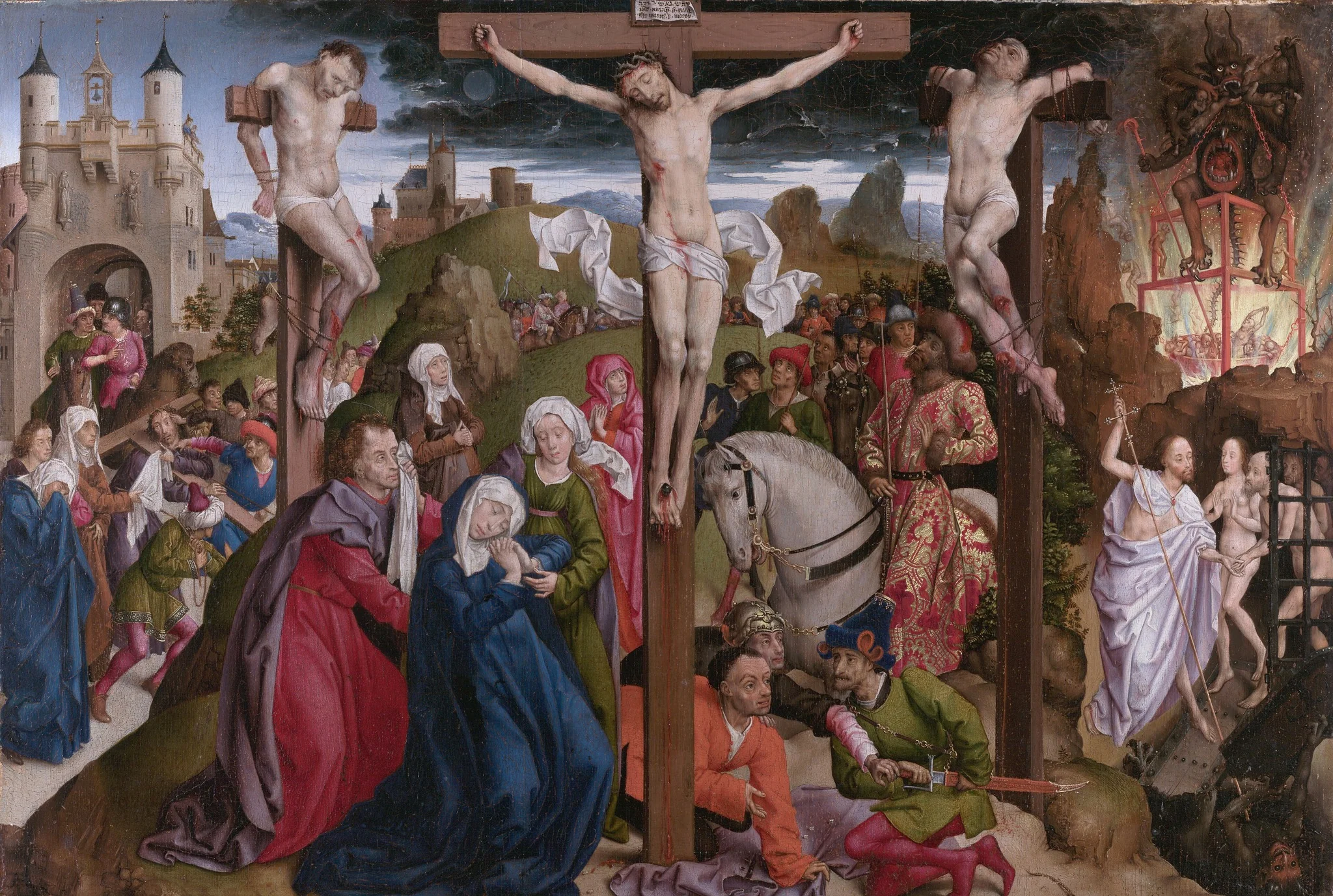 The Crucifixion, by André d’Ypres, oil, 1450