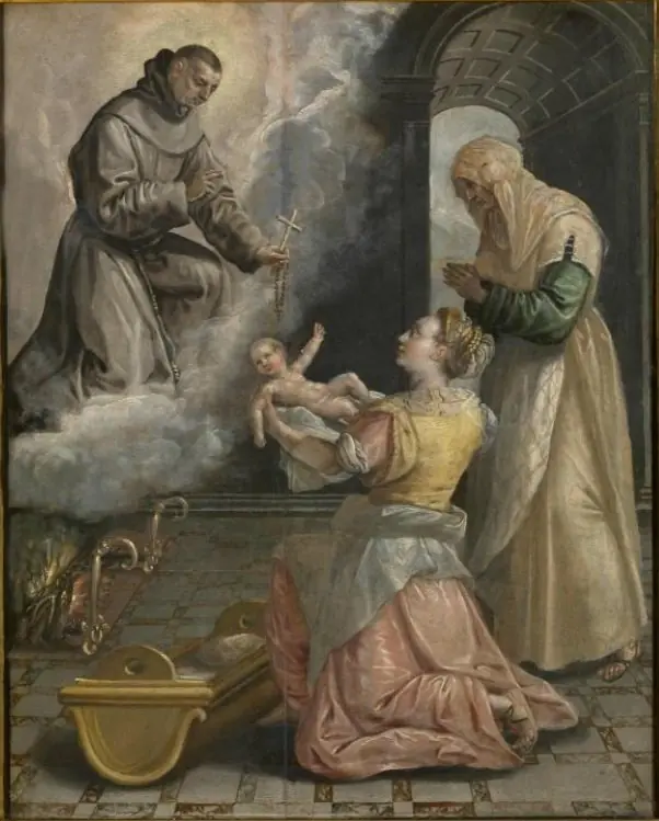 Saint Didacus Brings the Stillborn Girl to Life