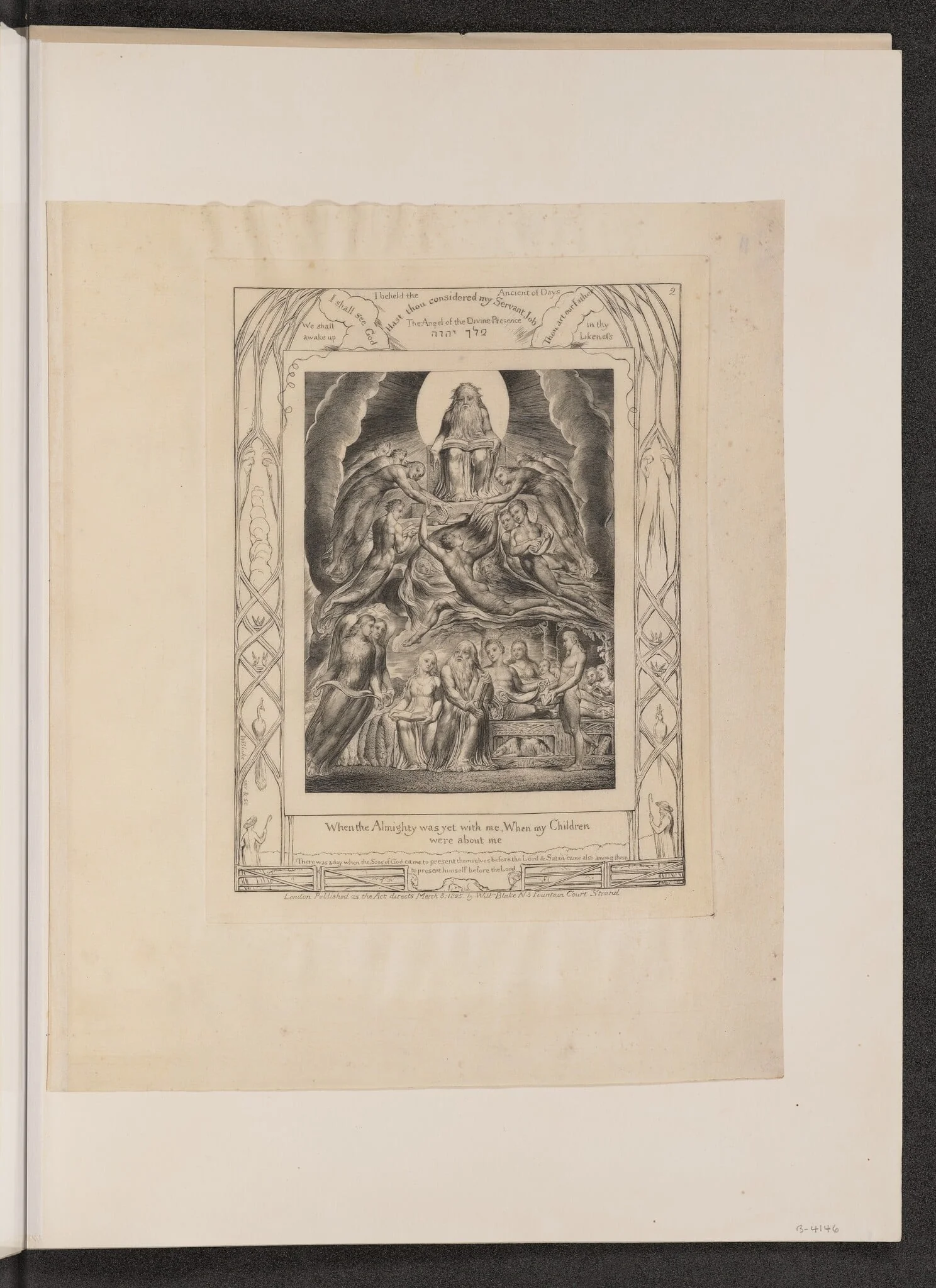 Satan Before the Throne of God, by William Blake, ink, 1825