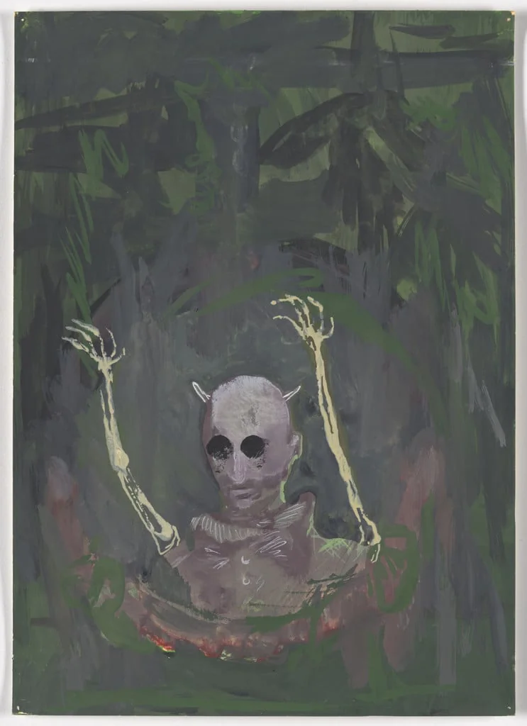 Untitled, by Alessandro Pessoli, gouache, 2003