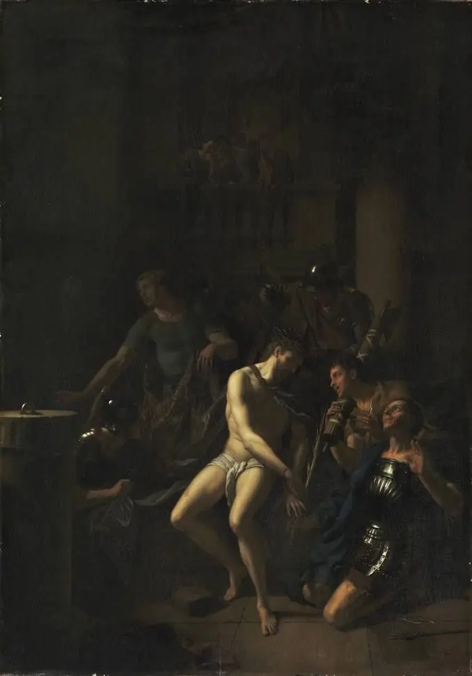 The mocking and crowning with thorns of Christ