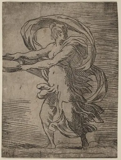 Woman Carrying a Tray