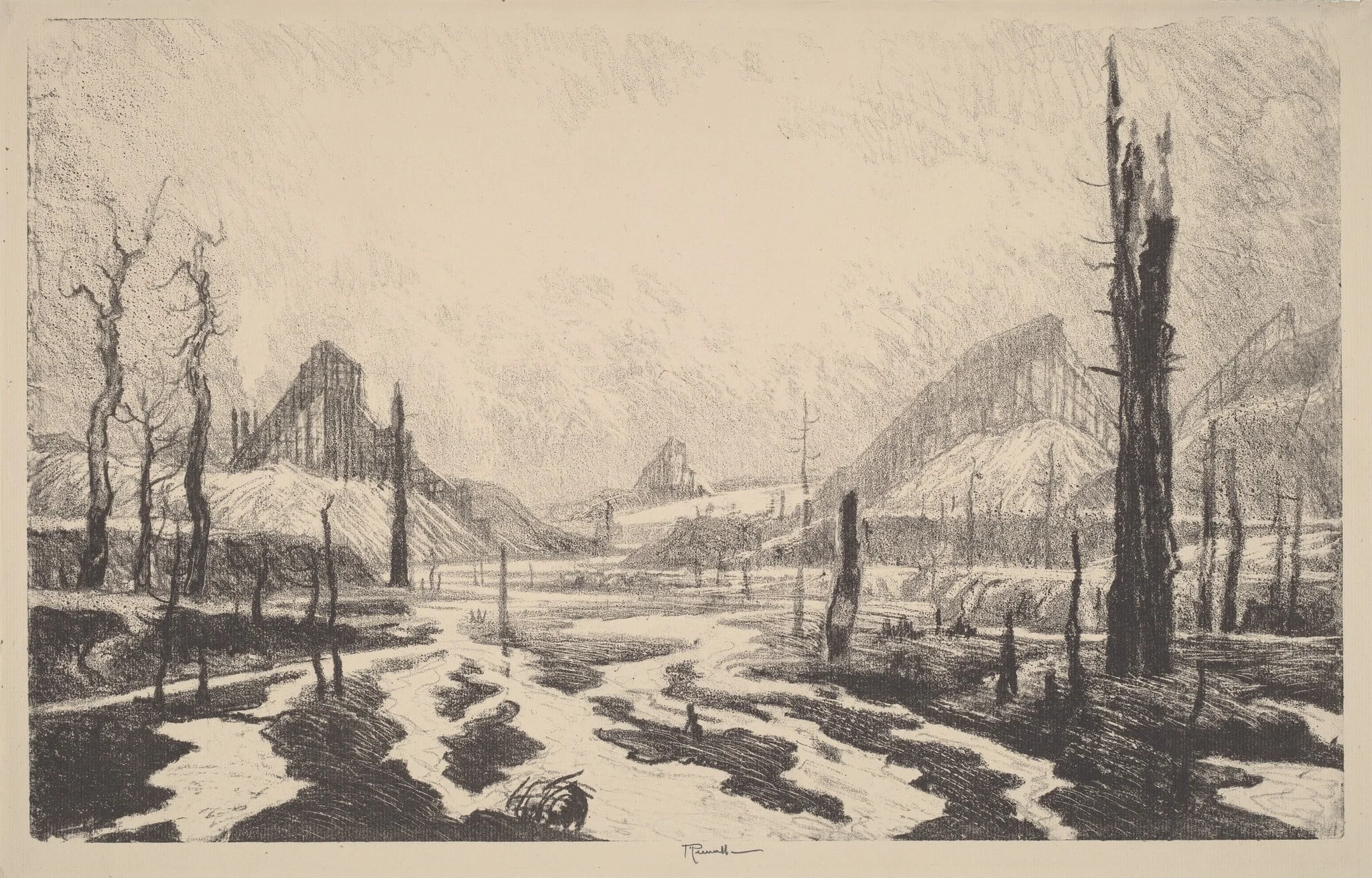 Valley of Desolation, by Joseph Pennell, ink, 1910
