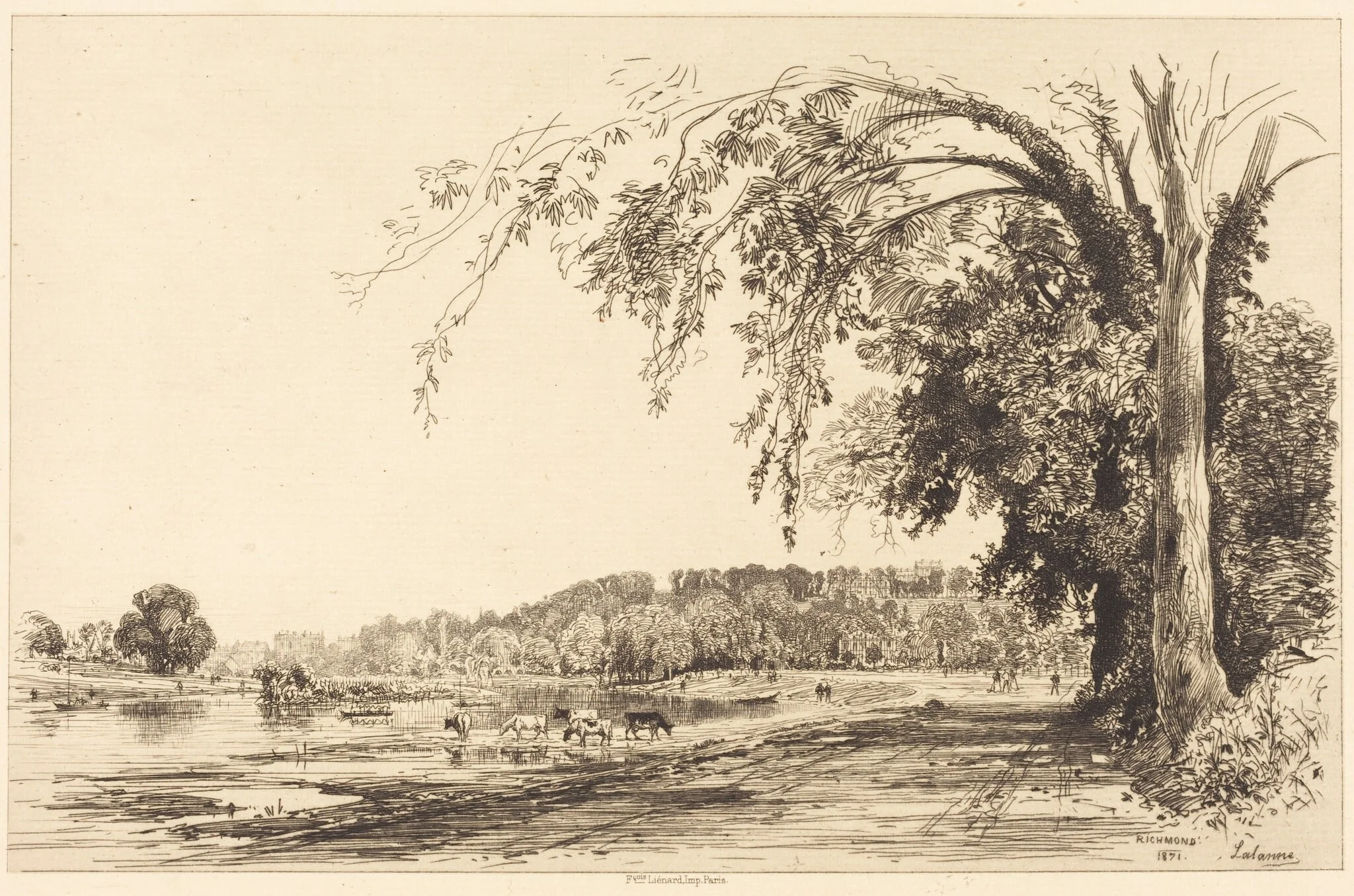 Richmond, by Maxime Lalanne, ink, 1871