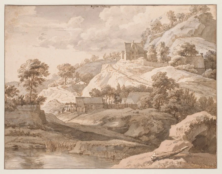 View near Orleans, by Isaac de Moucheron, 1696