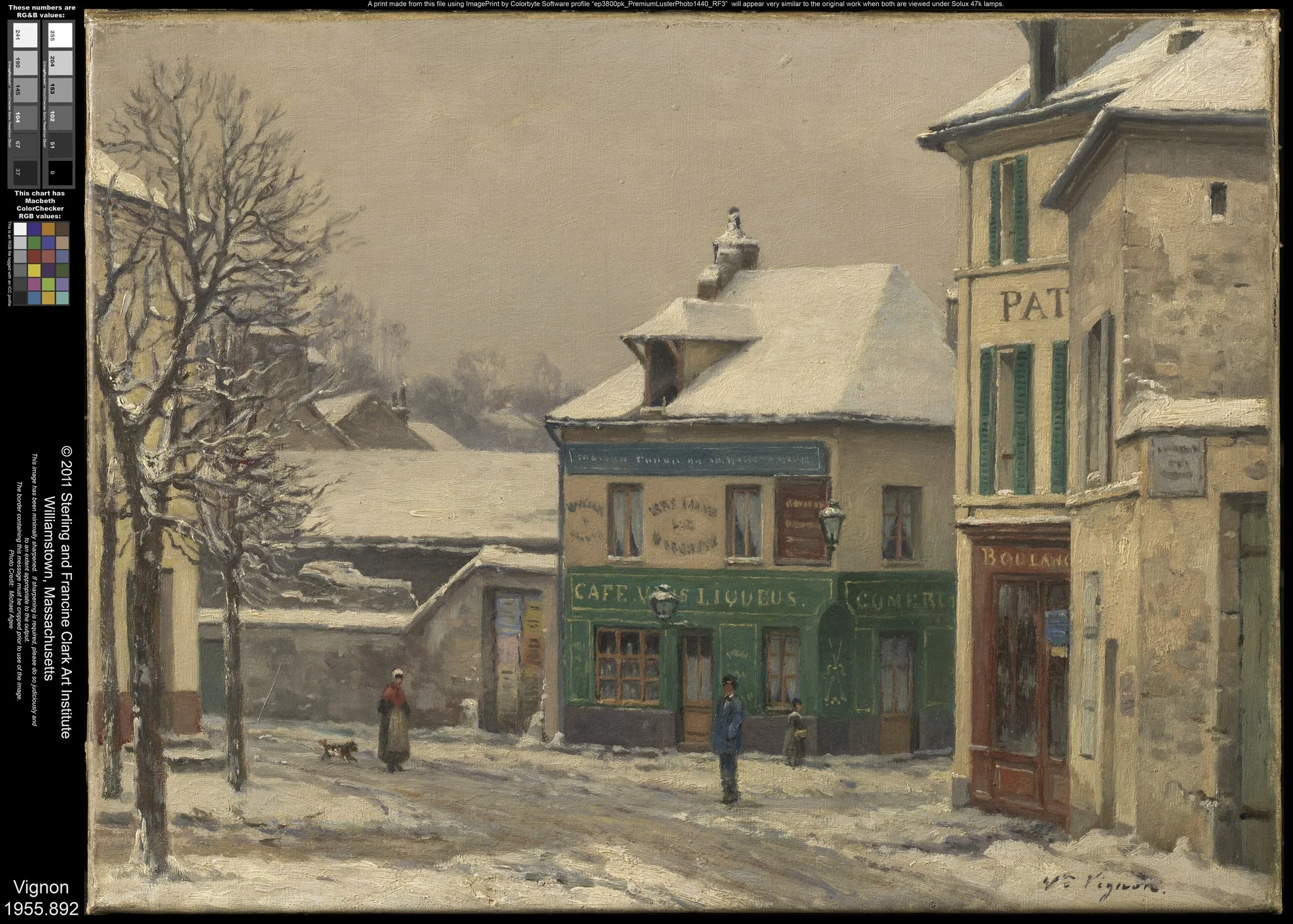 Snow Effect in the Suburbs, by Victor Vignon, oil, 1890