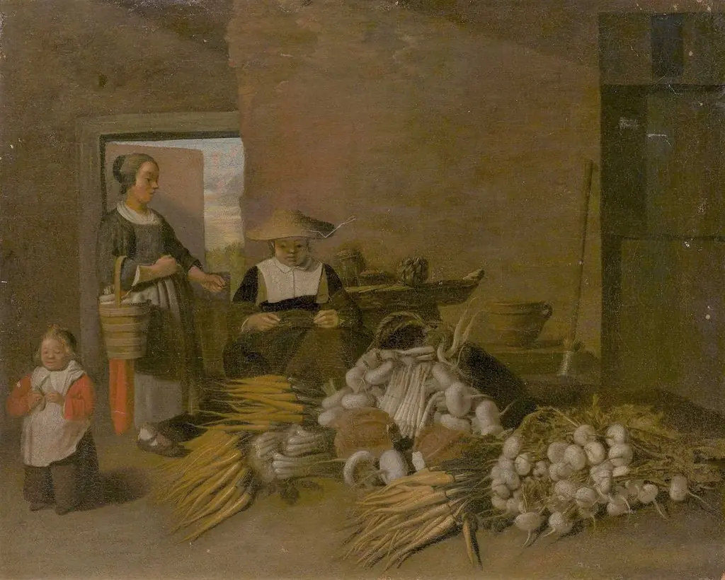 Woman Selling Vegetables