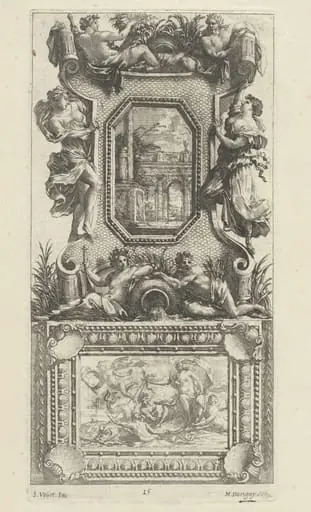 Ornamental Panel Surmounted by a Naiad and a River God