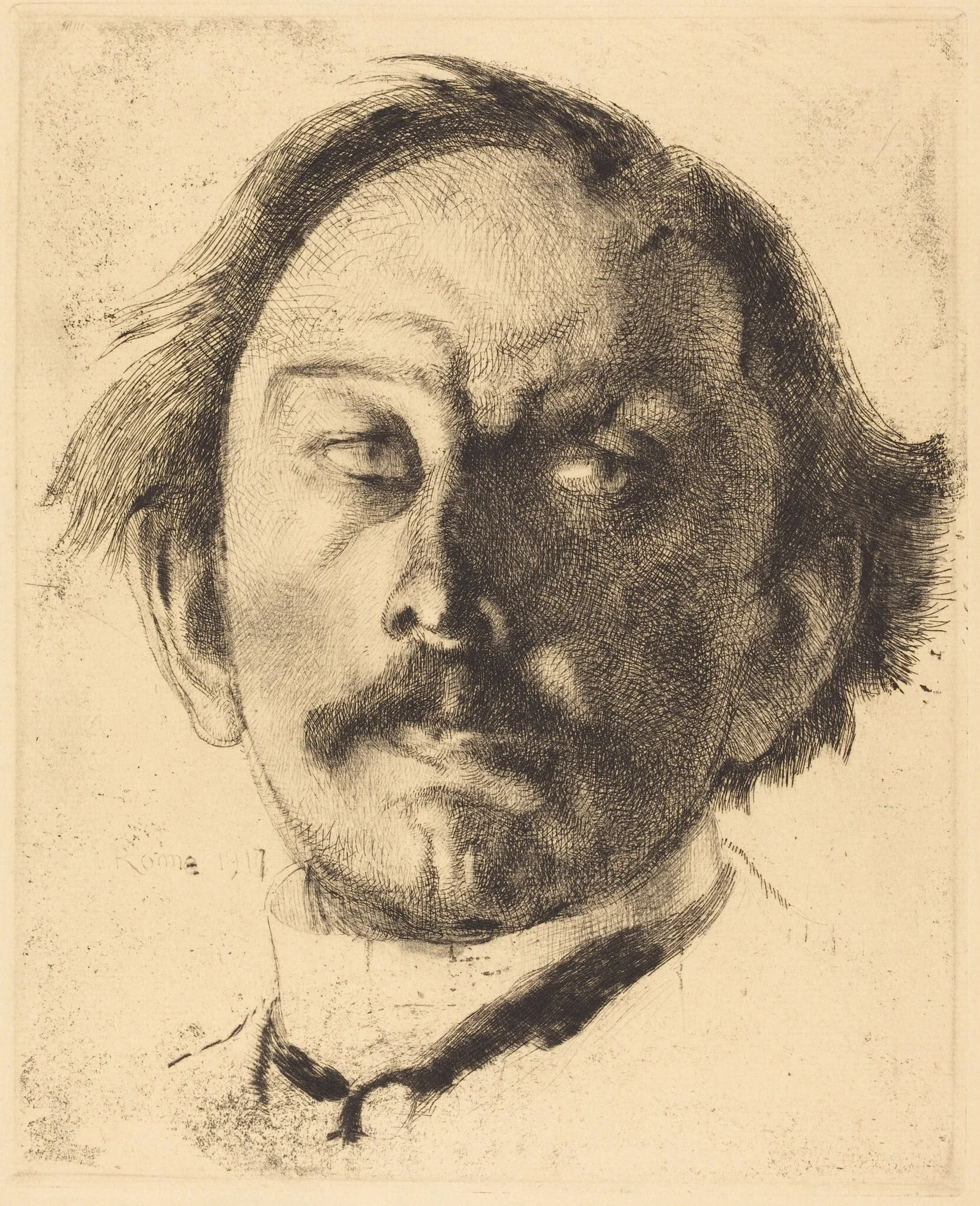 Jules Destrée, by Paul-Albert Besnard, ink, 1917