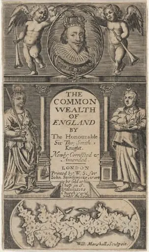 Title Page to Sir Thomas Smith, The Commonwealth of England