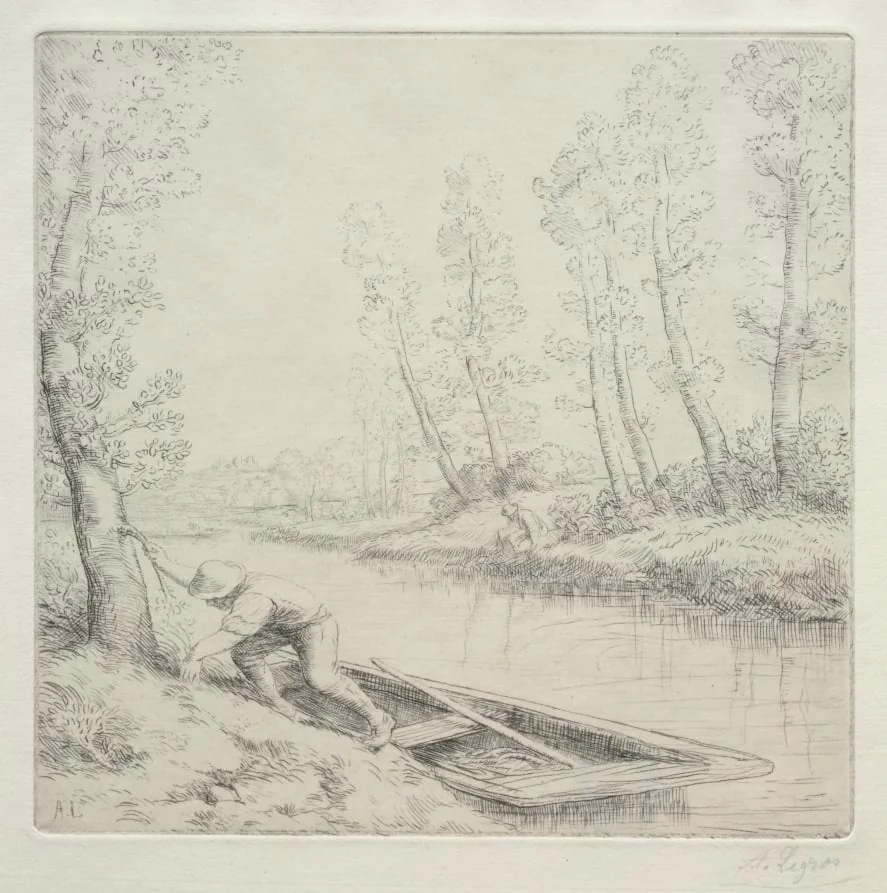 Morning on the River (Le Matin sur la rivière), by Alphonse Legros, 1900