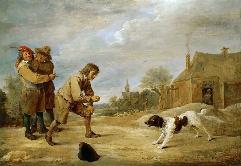 Peasant boy with his dog