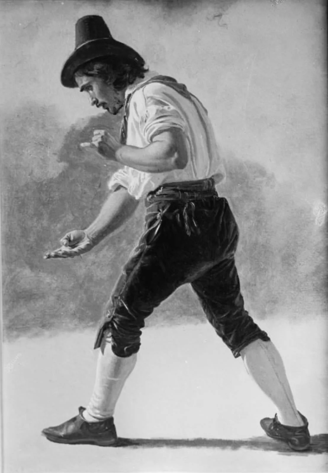 Study of a Roman Playing Morra, by Unknown, 1837