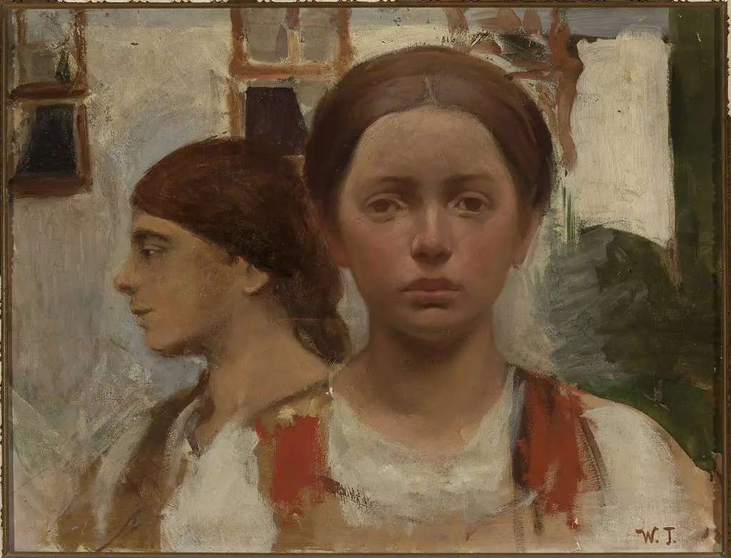 Two female heads