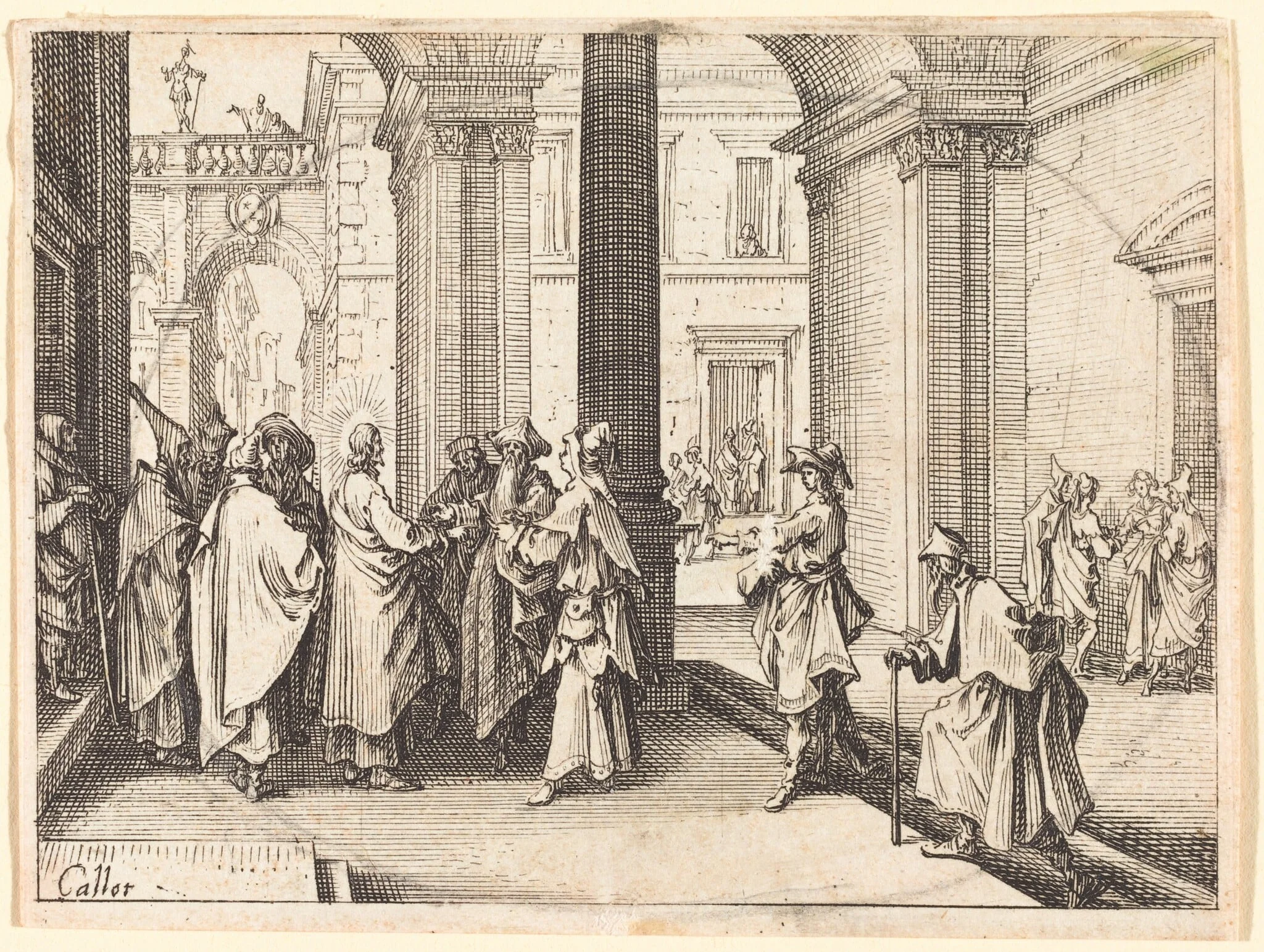 Caesar's Coin, by Jacques Callot, ink, 1635