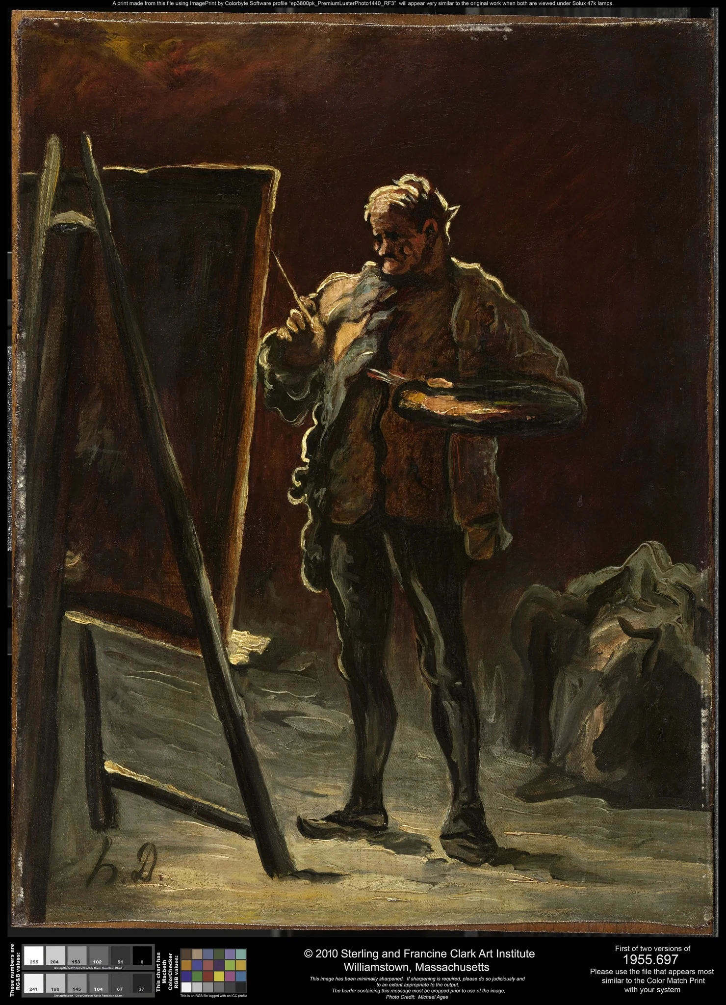 An Artist, by Honoré Daumier, unspecified, 1872