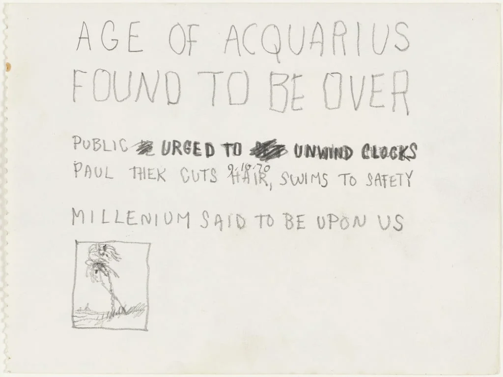 Untitled, by Paul Thek, graphite, 1970