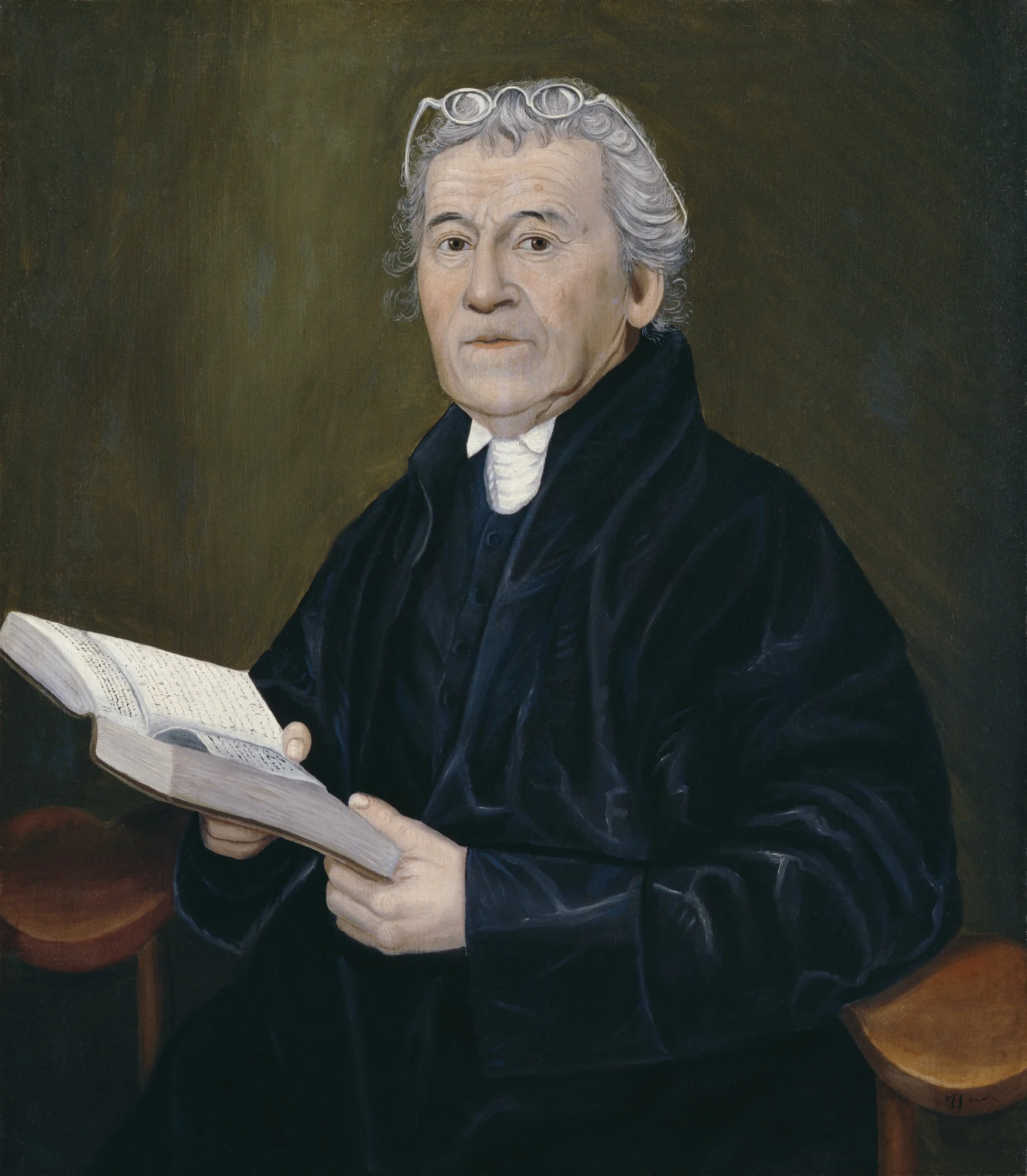 Reverend Ammi Ruhamah Robbins, by Reuben Moulthrop, oil, 1812