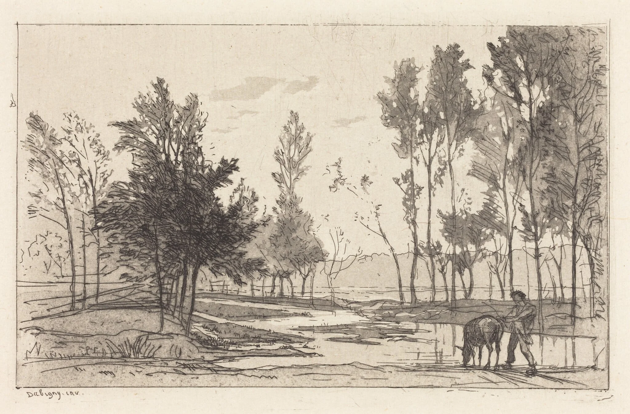 Donkey at a Watering Place (L'Ane a l'abreuvoir)