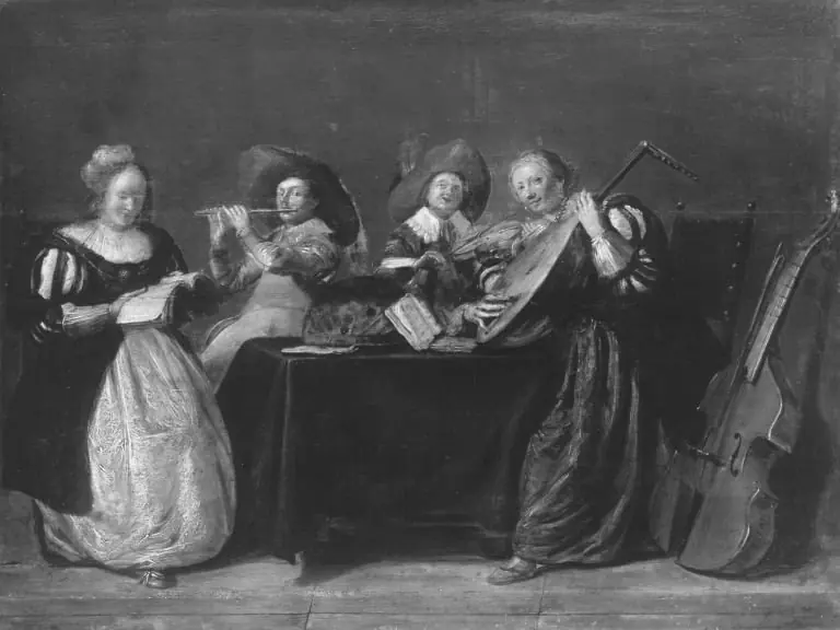 Elegant company playing music