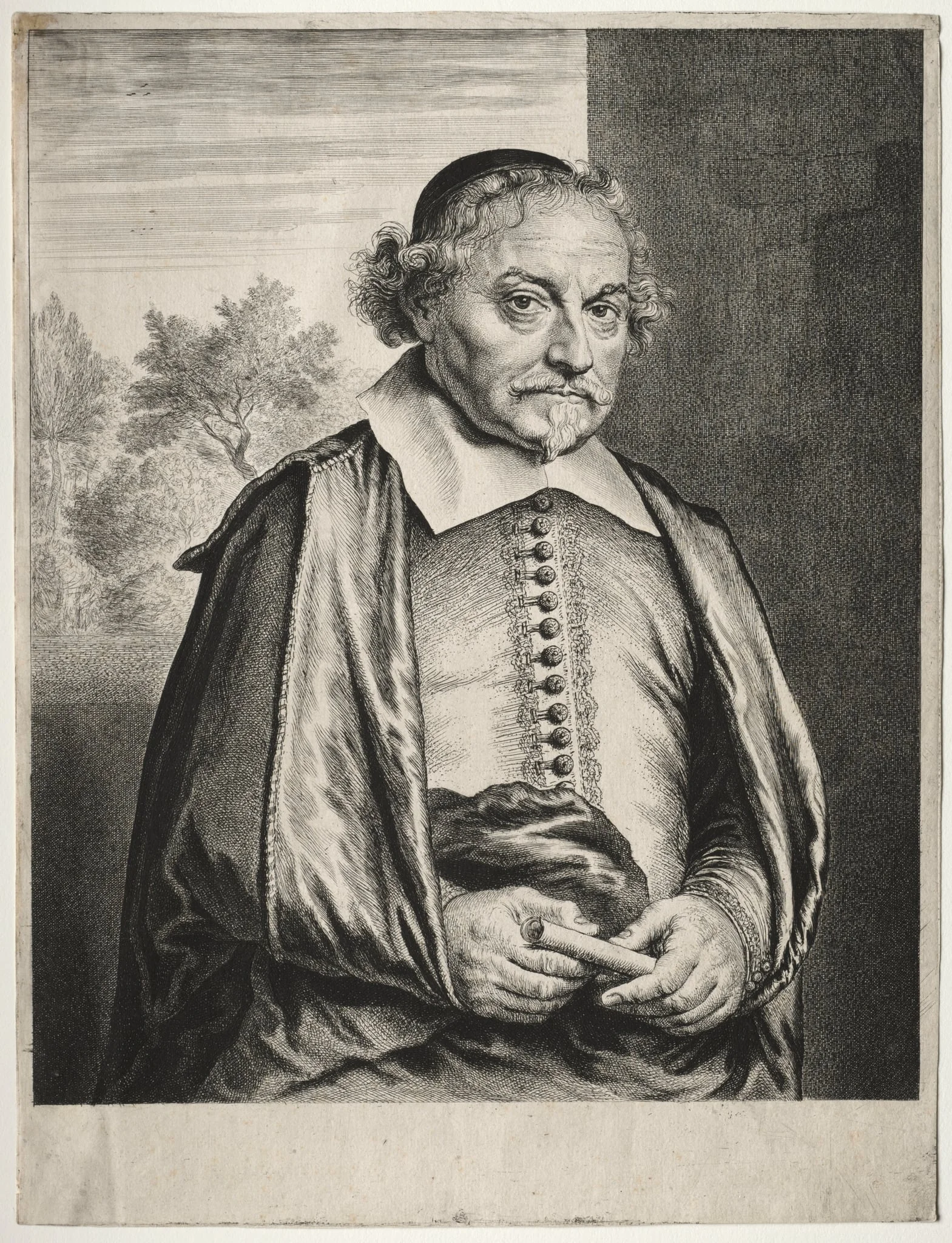 Justus Vondel, by Jan Lievens, 1647