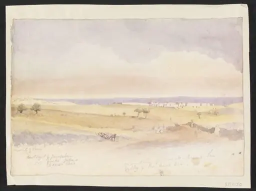 First sight of Jerusalem from the Jaffa & El Arish road