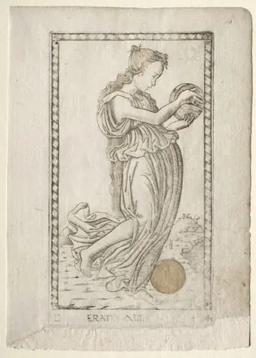Erato (lyric and love poetry) (from the Tarocchi series D:  Apollo and the Muses, #14)
