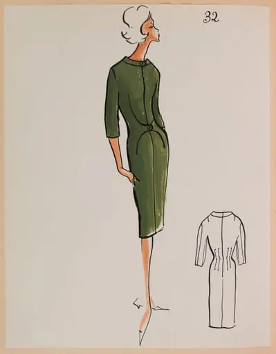 Robe ajustée vert bouteille
