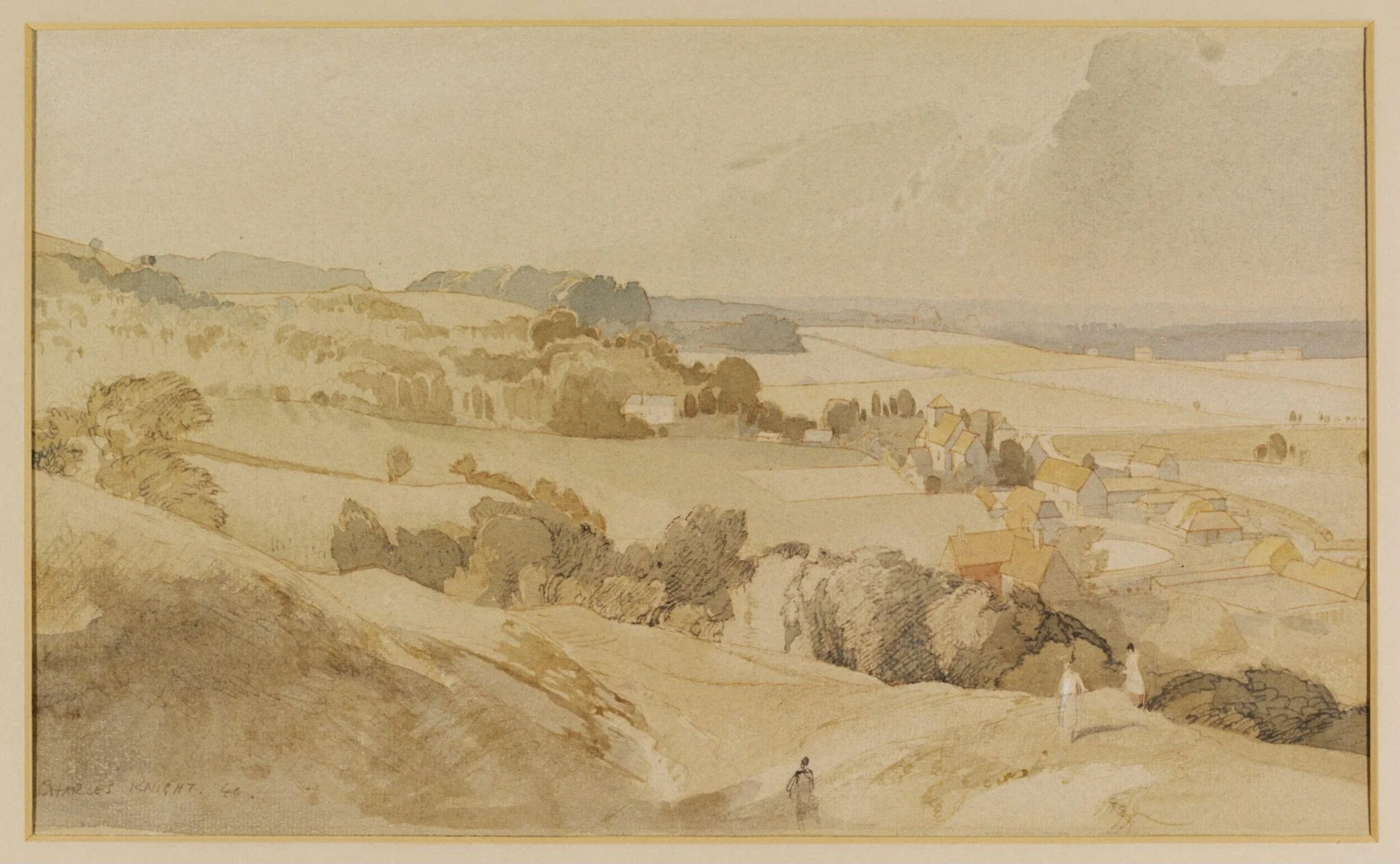 The Southdown, Underhill Road; Clayton Village, by Charles Knight, watercolor, 1940