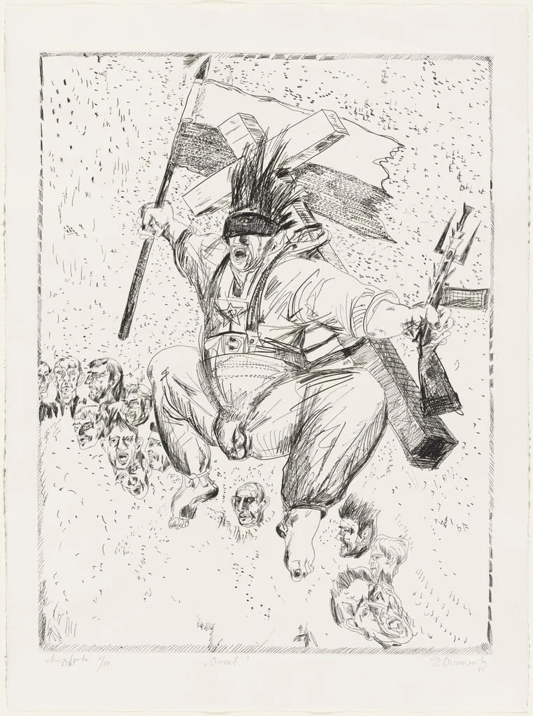 Untitled, by Edward Dwurnik, ink, 1985