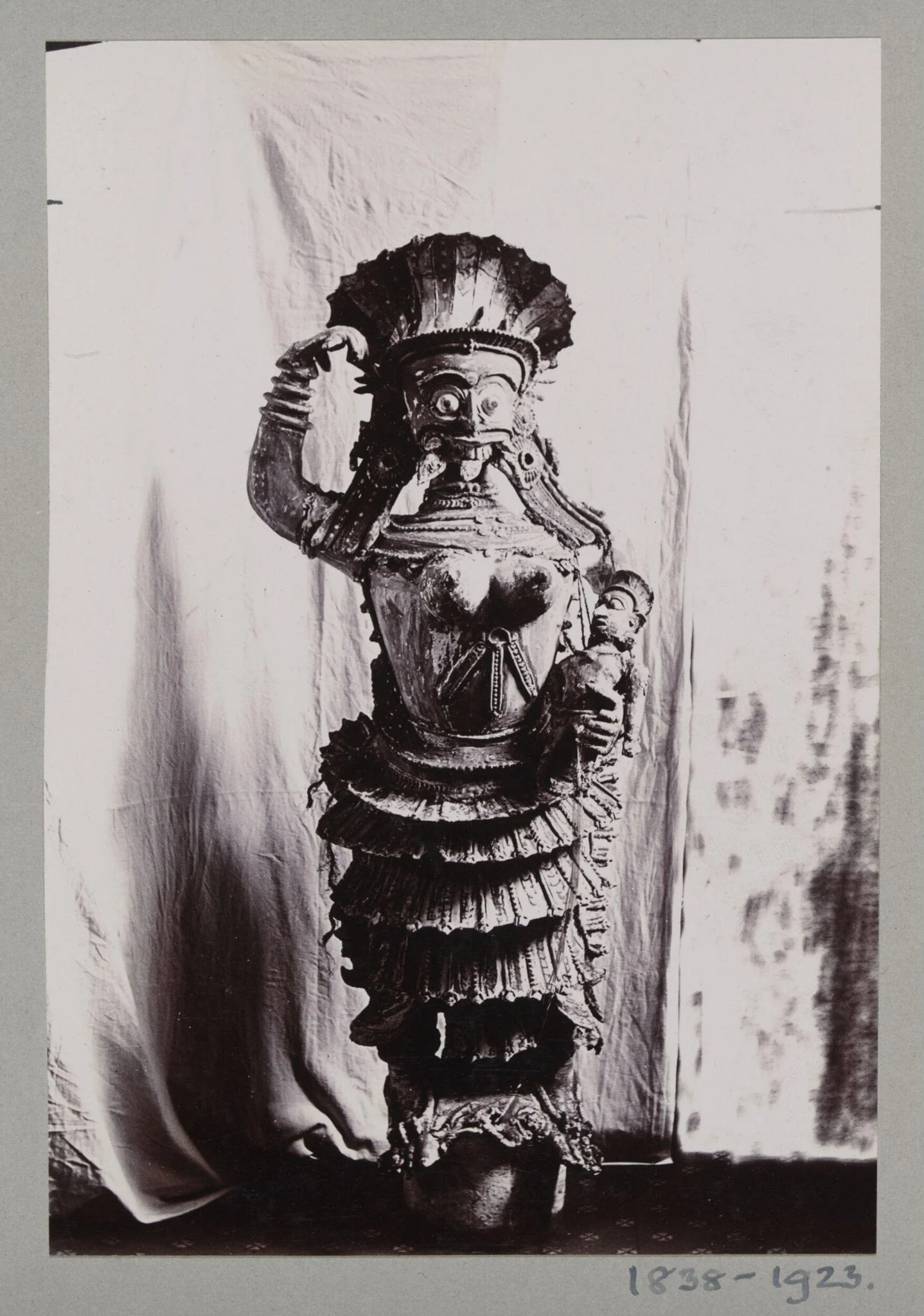 Carved wood sculpture, Goddess, Javanese (?)