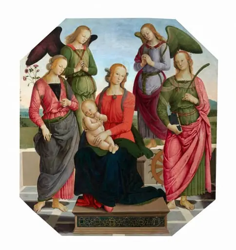 Madonna and Child with Two Angels, Saint Rose, and Saint Catherine of Alexandria