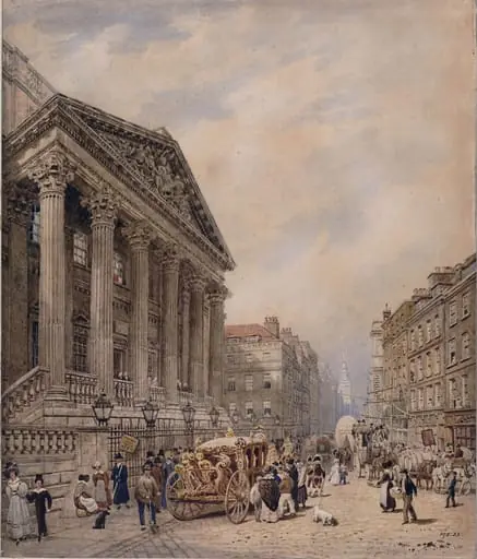 Mansion House and the Poultry, looking down Cheapside