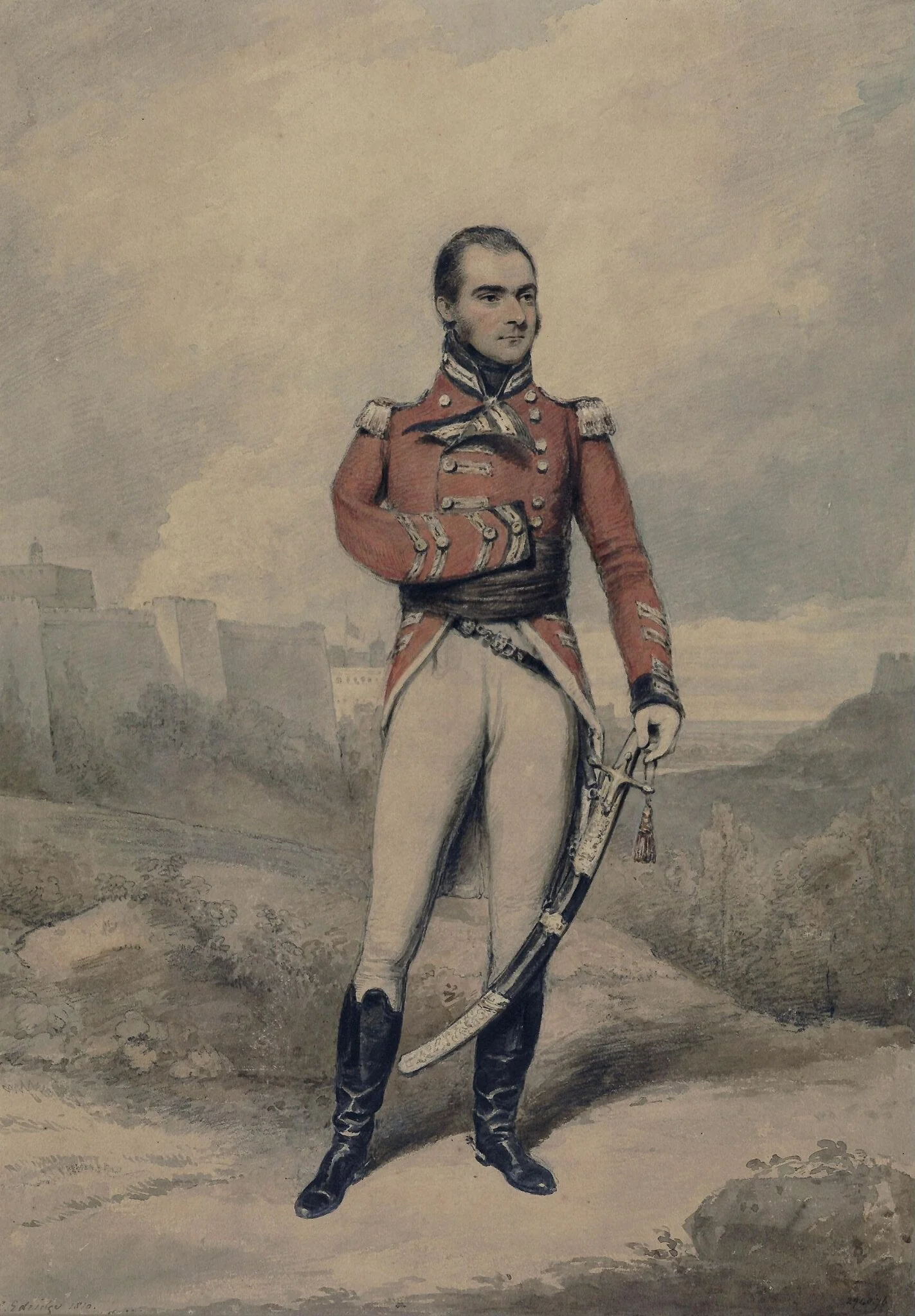 Portrait of Sir Edward Paget G. C. B (1775-1849, by Henry RA Edridge, watercolor, 1810