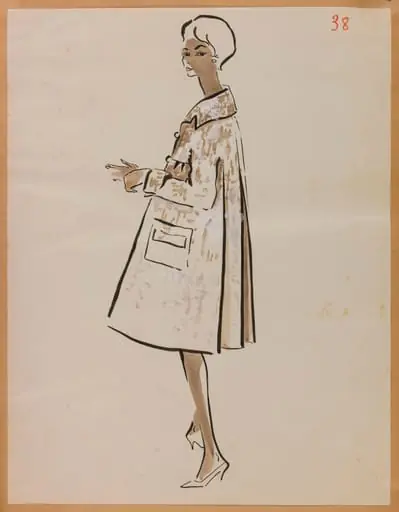 Manteau avec grands plis dans le dos