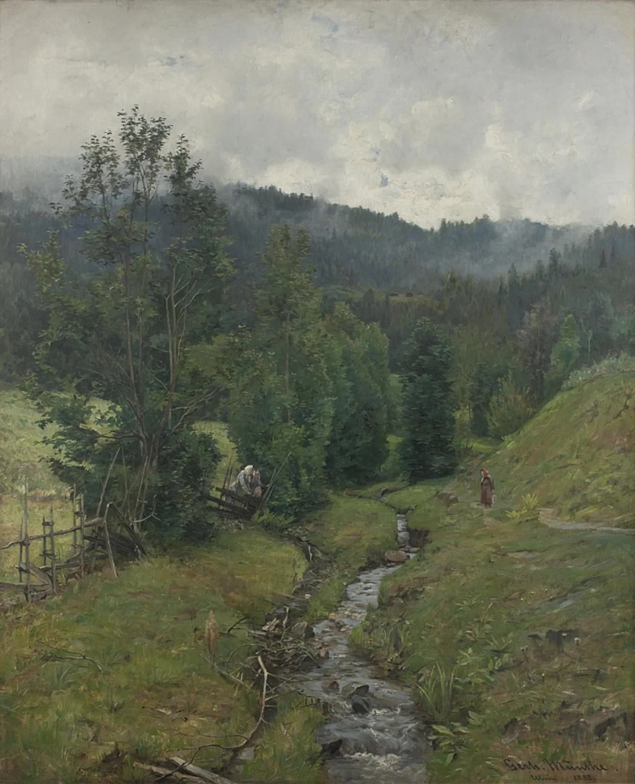 After the Rain, motif from Eidsvold, by Unknown, 1883